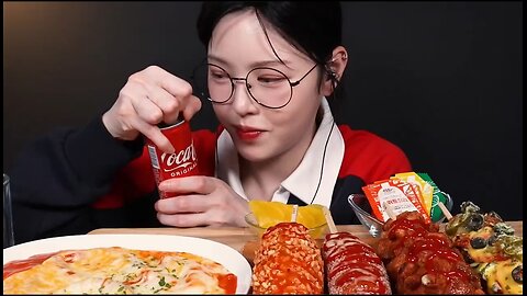 Extra Large Spicy Sausage Crispy Hot Dog with Spicy Cheese Fried Rice Cake
