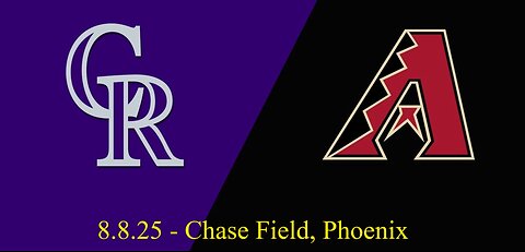 Arizona Diamondbacks vs. Colorado Rockies - 8.8.25 - Chase Field, Phoenix