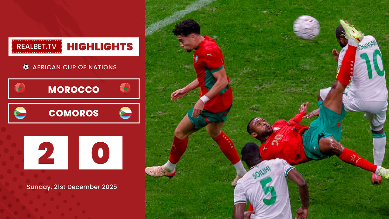 AFCON 2025- Morocco vs Comoros Highlights