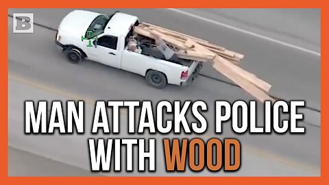 Dodge! Police Evade Wood Planks Being Thrown from Truck in High-Speed Chase