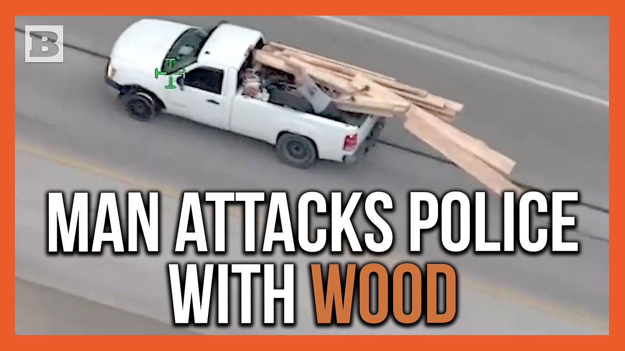 Dodge! Police Evade Wood Planks Being Thrown from Truck in High-Speed Chase