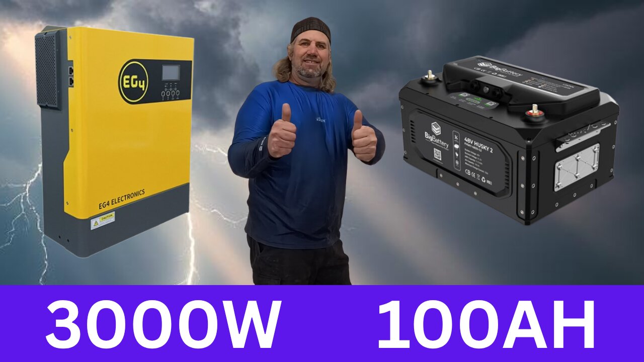 EG4 All-in-one Solar System 3000W with Big Battery Husky 2