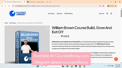 (CoursesLibrary.com)William Brown - Build Grow & Exit DIY