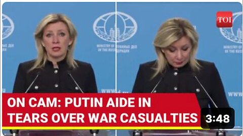 "Shocking Revelations: Putin's Spokesperson, Zakharova, Tears Up on Live TV Discussing War"