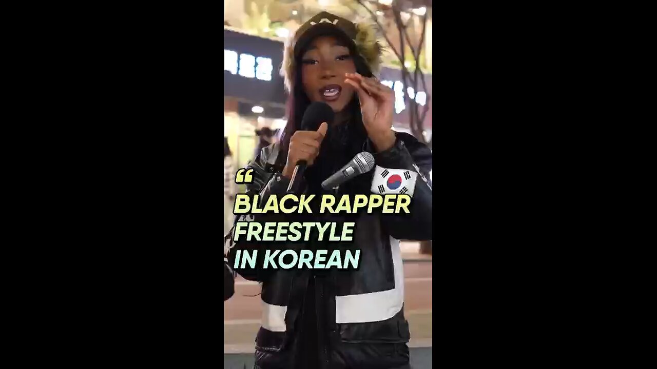 Being a black rapper in Korea 🎤 #korea #streetinterview #rap