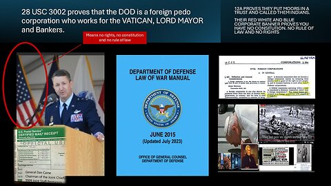 Lawful Civilian Claim and Beneficiary of the Public Trust, DOD AND THE VATICAN PLAYED US ALL