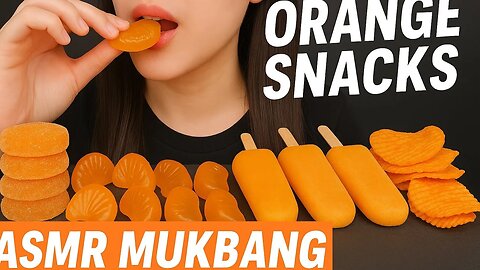 High-calorie cuisine ASMR,Orange Snack 🍊 Satisfying Citrus Crunch & Chewing Sounds