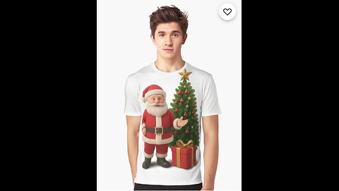 Santa Claus and Christmas Tree with Gift – Cute 3D Holiday Design