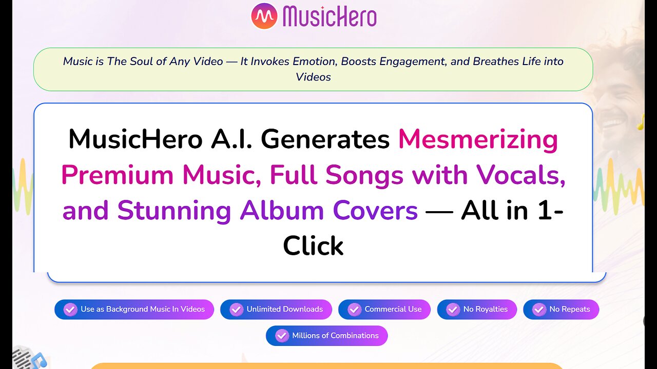 MusicHero AI: AI Create Mesmerizing Premium Music, Complete Vocal Tracks, and Stunning Album Covers