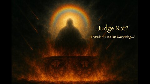 Judge Not? 'There Is A Time For Everything'