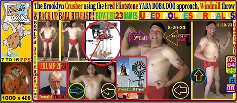 Windmill bowling for my 8th marathon.used 6-10lb polyester plastic Backup ball 29 games 04-30-25