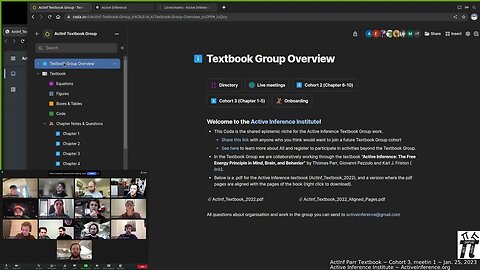 ActInf Textbook Group ~ Cohort 3 ~ Meeting 1 (Welcome and Onboarding)