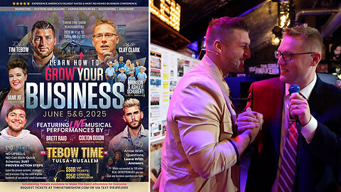 Join Tim Tebow In Tulsa, Oklahoma At Clay Clark's June 5-6 Business Growth Conference + Learn Marketing, Sales, Systems, Workflow Design, Finance, Management & More + Request TixVia Text 918-851-0102 (4 Tix Remain)