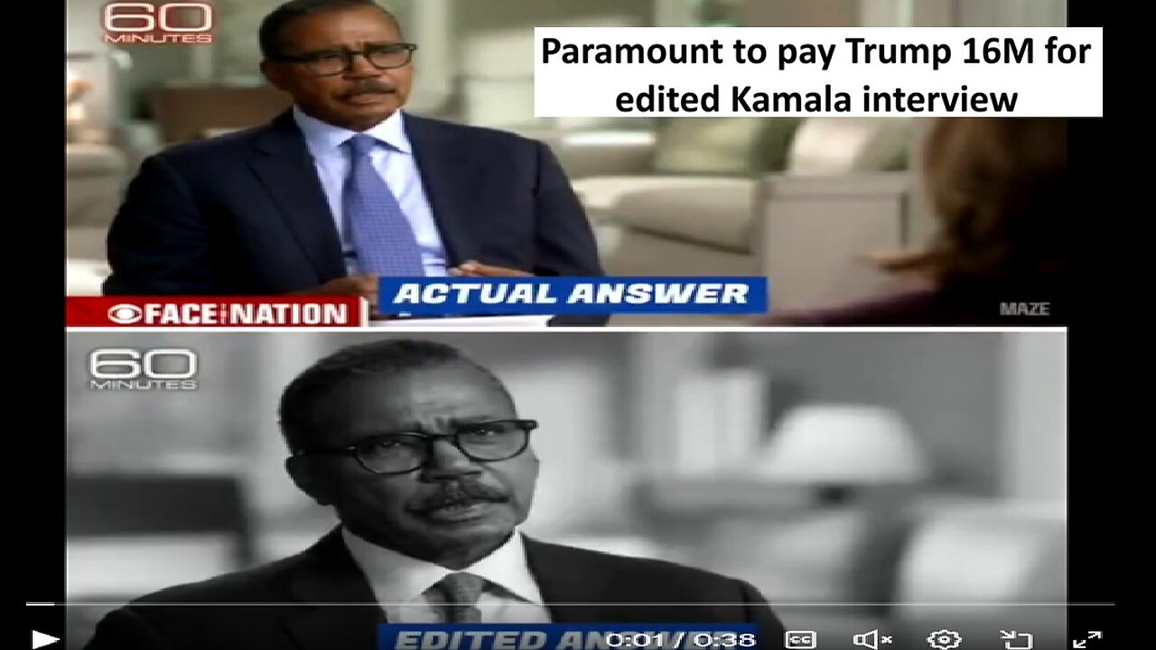 Paramount to pay Trump for manipulated Kamala interview