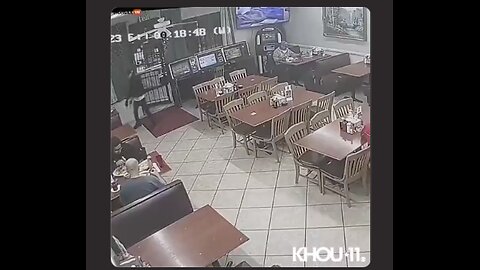 Customer sends robber to the morgue during holdup at restaurant in Houston Texas (see description)