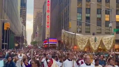 Thousands of Christians took to the streets of New York City to celebrate Jesus.