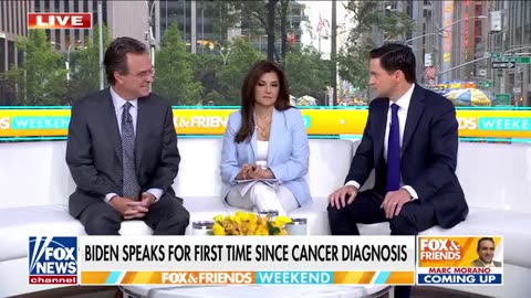 WATCH: Biden speaks to press first time since cancer diagnosis