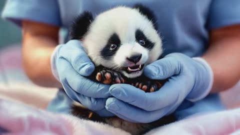 'How to raise cute pandas' in pastel crayon animation style