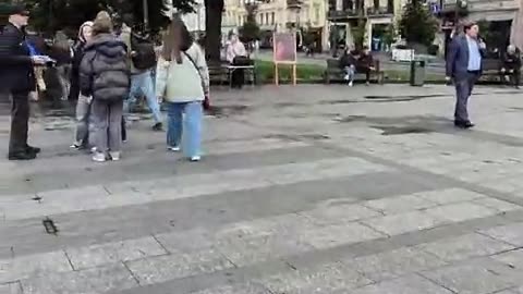 Street evangelism by ND Serhiy Gula