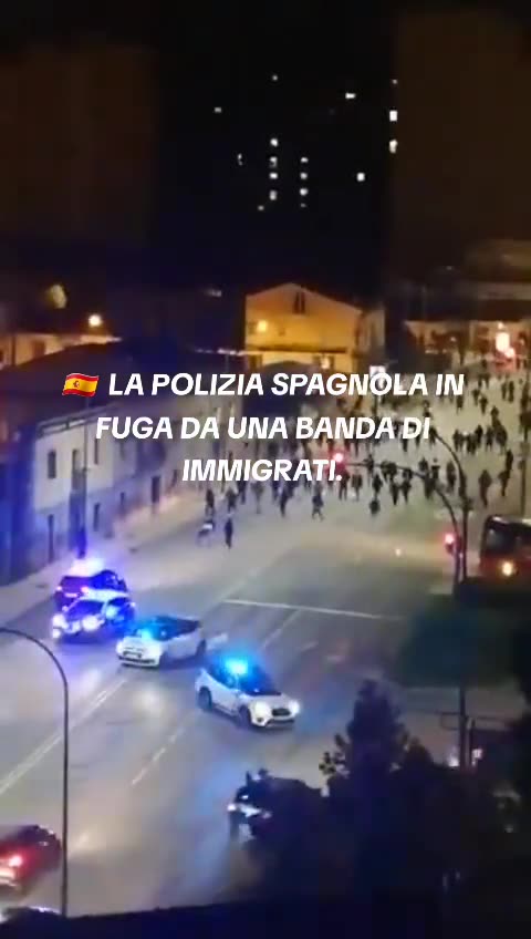 Polizia spagnola in fuga