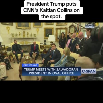 President Trump puts CNN's Kaitlan Collins on the spot