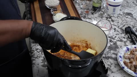 One Pan Smothered Chicken and Rice