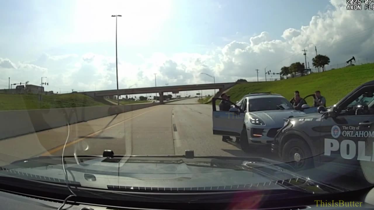 Dash cam video released after viral video shows slow Porsche pursuit with OKC Police