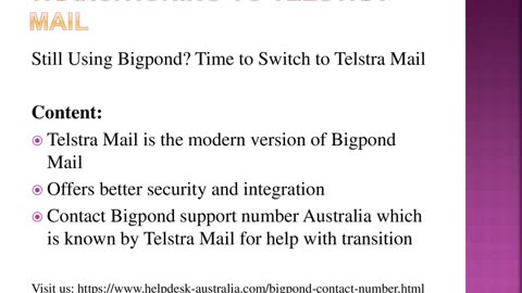 Bigpond Support Number Australia which is known by telstra mail