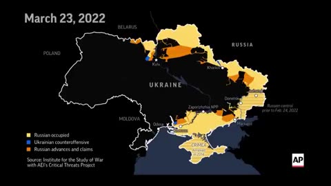 Breaking: Map shows territorial shifts in Ukraine since war began one year ago