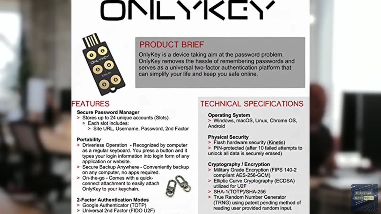 OnlyKey FIDO2 / U2F Security Key and Hardware Password Manager | Universal Two F