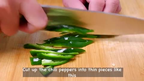 Stir-fried green beans, potatoes, and green chili peppers, simply Delicious, Fresh with Every Bite!
