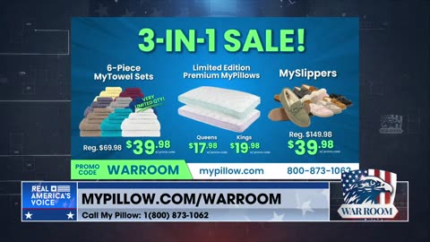 Use Promo Code WARROOM At MyPillow.com/warroom And Get Your WarRoom Posse Exclusive Deals Today!