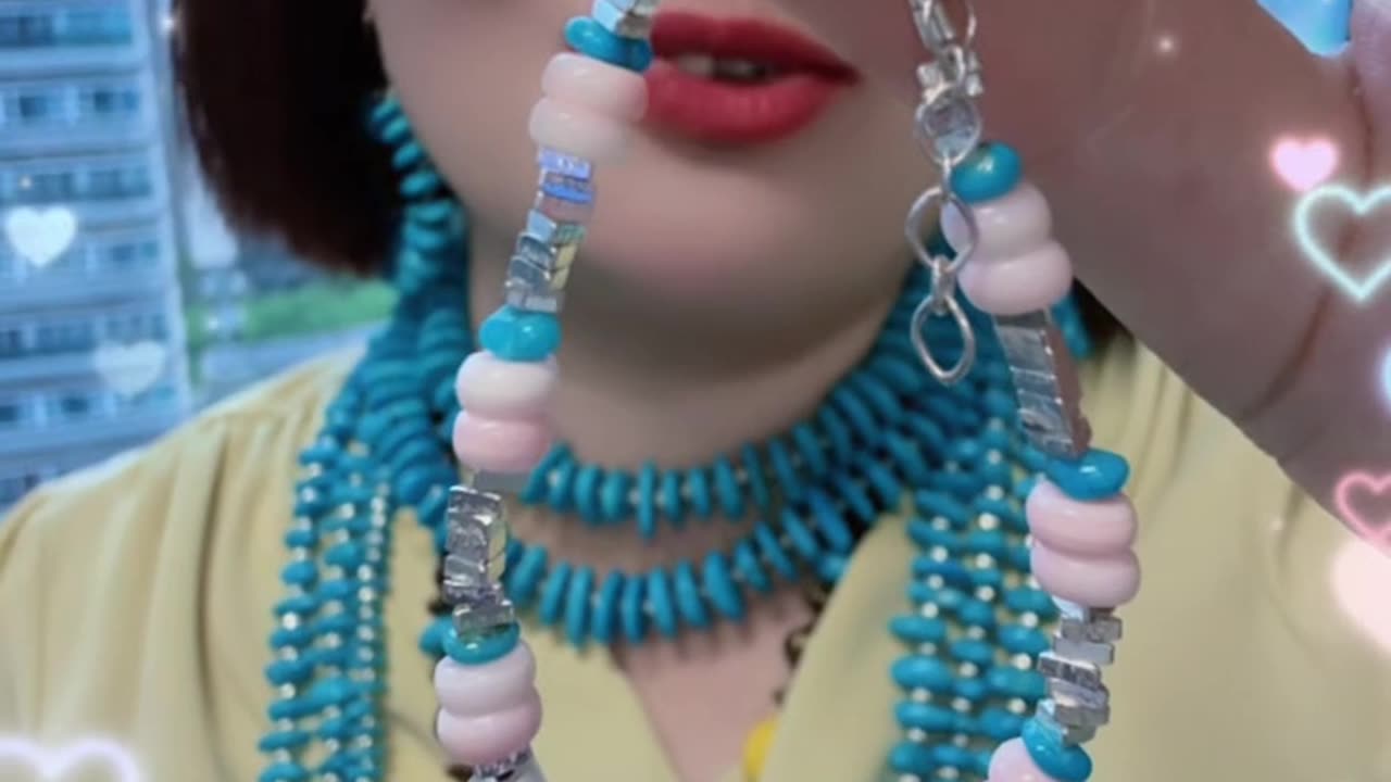 250617-6 Turquoise & Pink Conch Shell Bracelet: Collision of Warm and Cool Ocean Tones on the Wrist