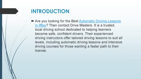 Best Automatic Driving Lessons in Iffley