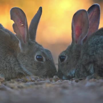 Bunny Staring Contest 🐰👀🐰 | Sounds of Nature