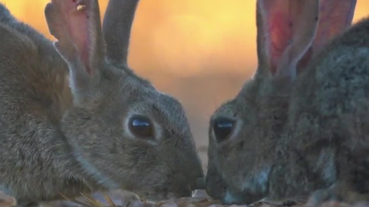 Bunny Staring Contest 🐰👀🐰 | Sounds of Nature