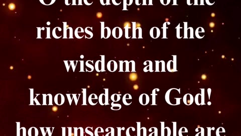 Romans 11:33