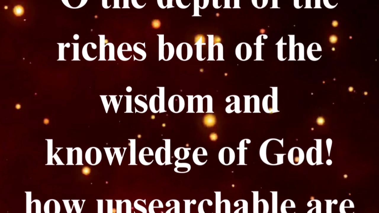 Romans 11:33