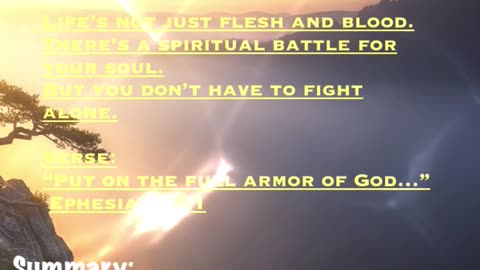 "What if your biggest fight isn’t physical?" Ephesians 6:11 #christianencouragement #motivation