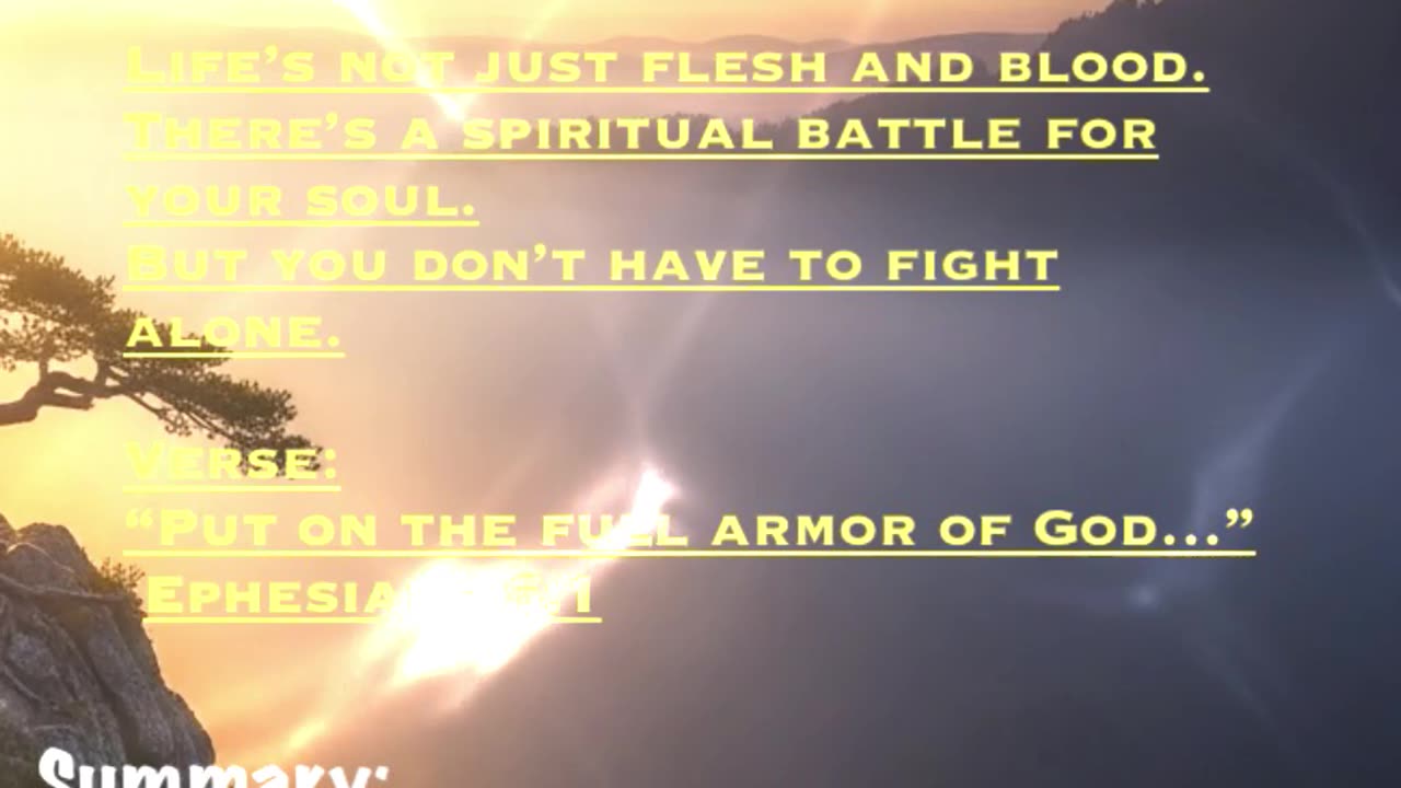 "What if your biggest fight isn’t physical?" Ephesians 6:11 #christianencouragement #motivation