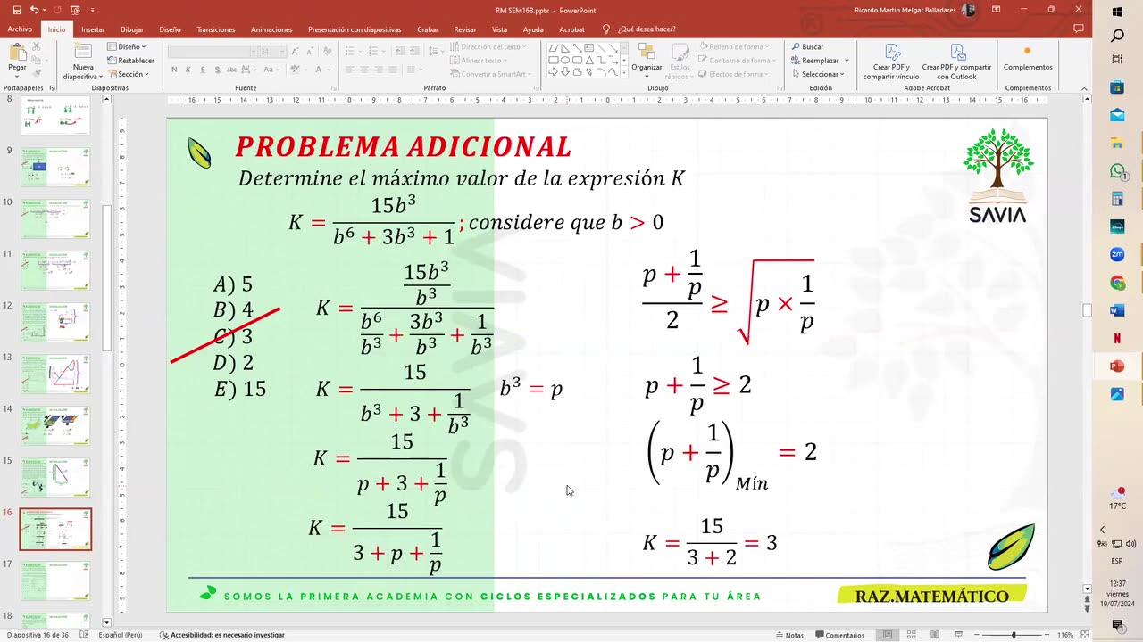 SAVIA REGULAR 2025 | Semana 16 | RM S2