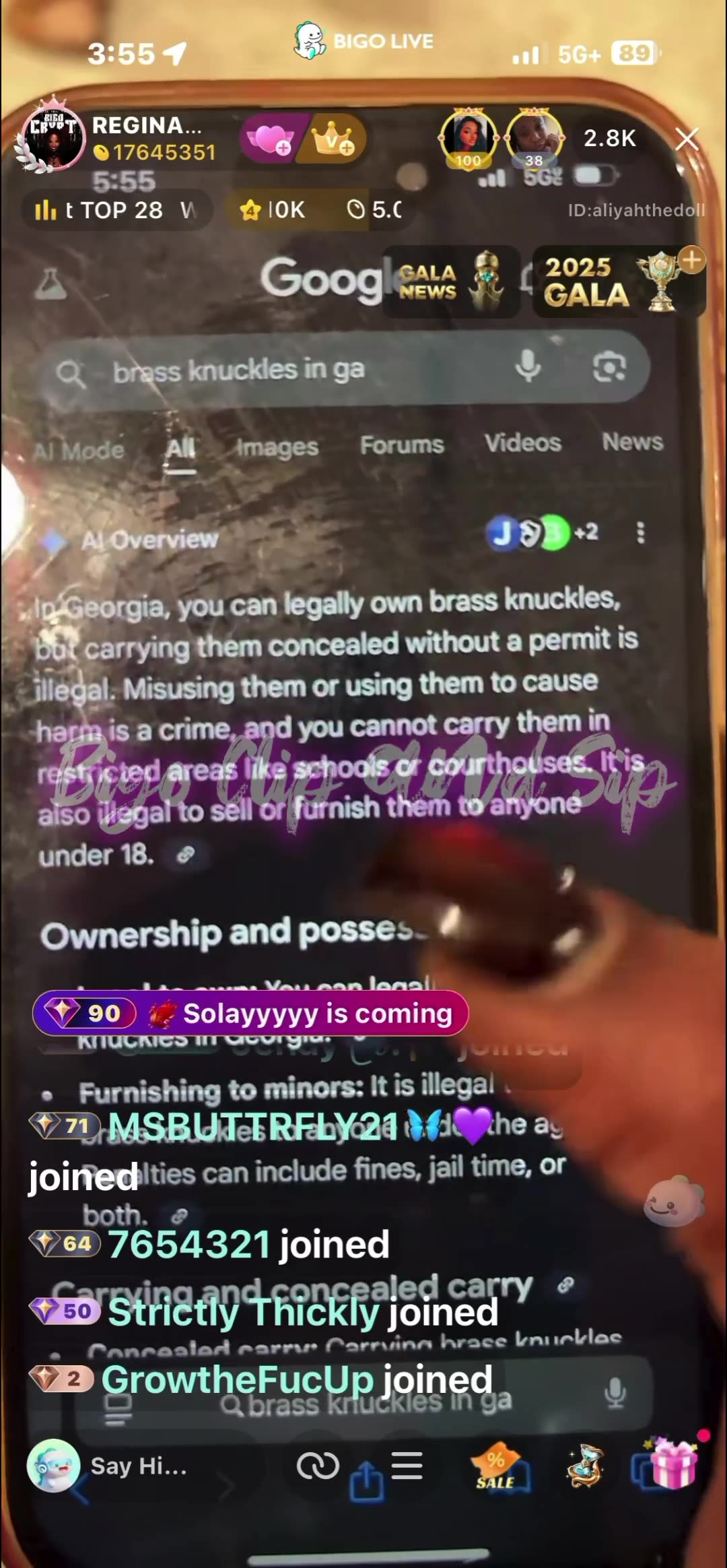 Liyah at the court house putting charges on GG n Supa 11/18/25 #bigoclipandsip