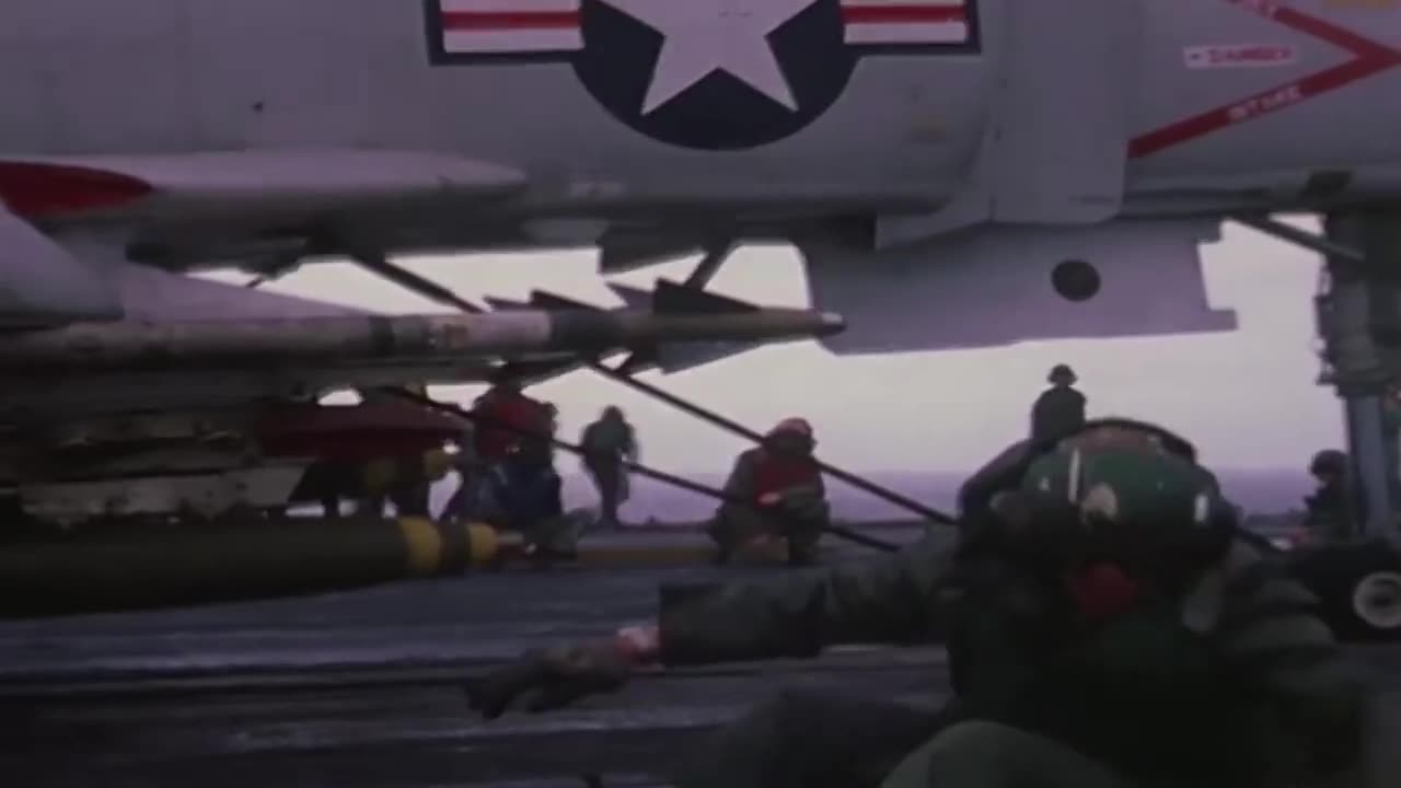 F-4 Phantom IIs of VF-111 Launch from USS Coral Sea (1972)