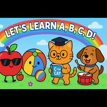 🎨 “Learn A to D with Fun Characters | Alphabet Learning for Kids”