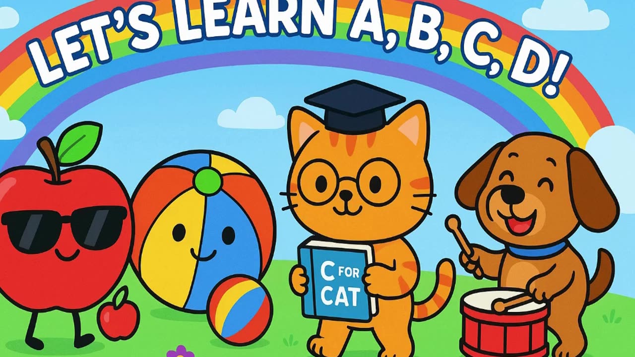 🎨 “Learn A to D with Fun Characters | Alphabet Learning for Kids”