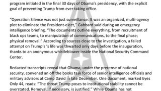 WAR REPORT - JULY 22 2025 - OBAMA AUTHORIZED ASSASSINATION ATTEMPT ON TRUMP