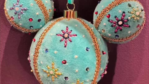 Disney Parks Castle on Blue Mickey Mouse Embellished Ornament #shorts