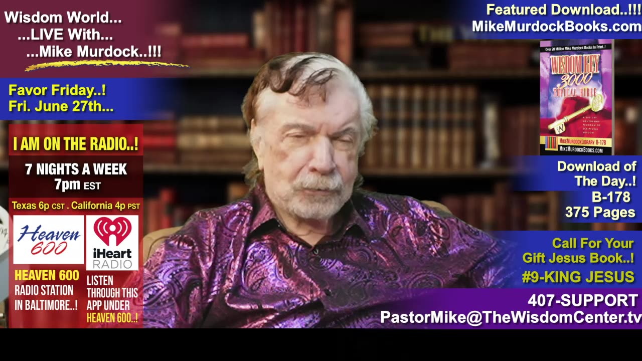 Re-Air: Wisdom World LIVE With Mike Murdock..!!!