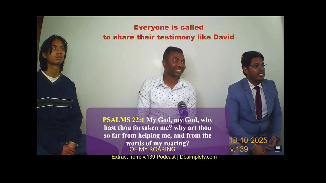 Everyone is called to share their testimony like David #psalms #testimony