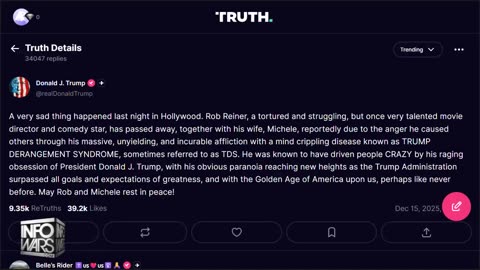 BREAKING EXCLUSIVE: MTG Responds To President Trump's Claim That Rob Reiner Was Killed Because Of Trump Derangement Syndrome